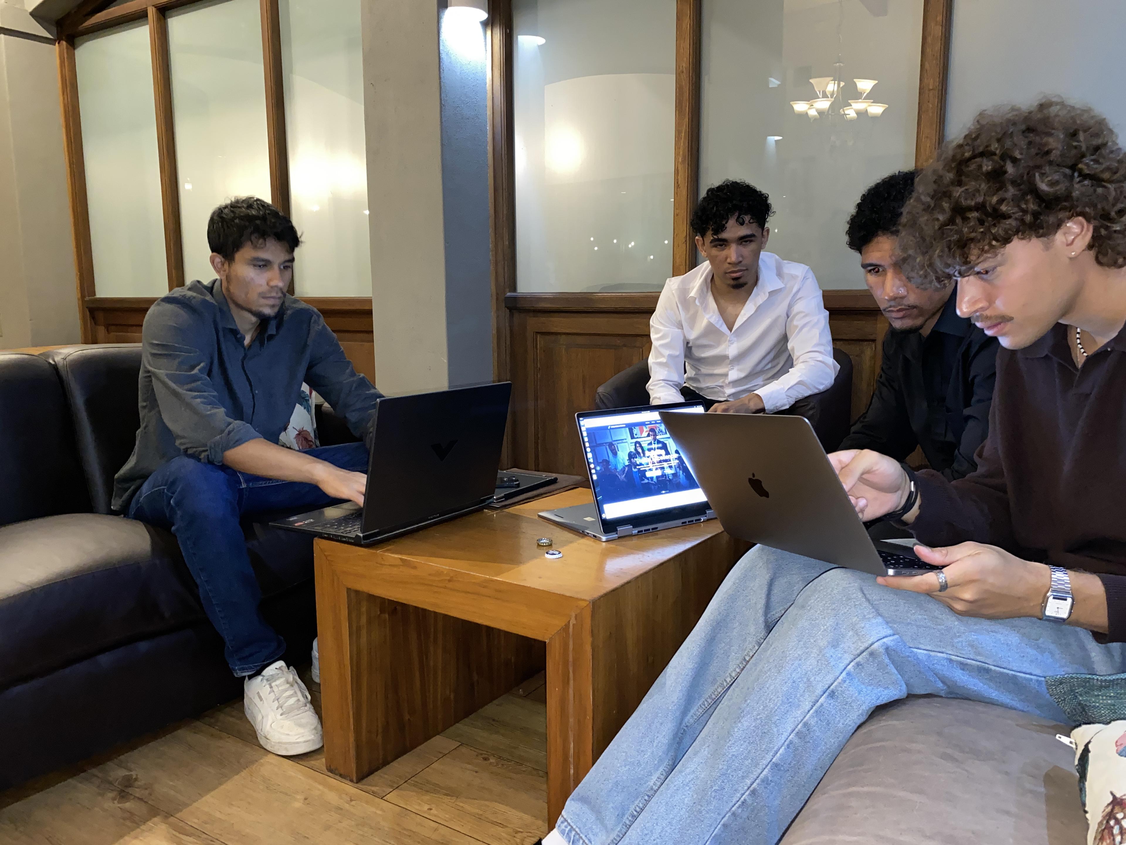 The Linkage team at a professional software event