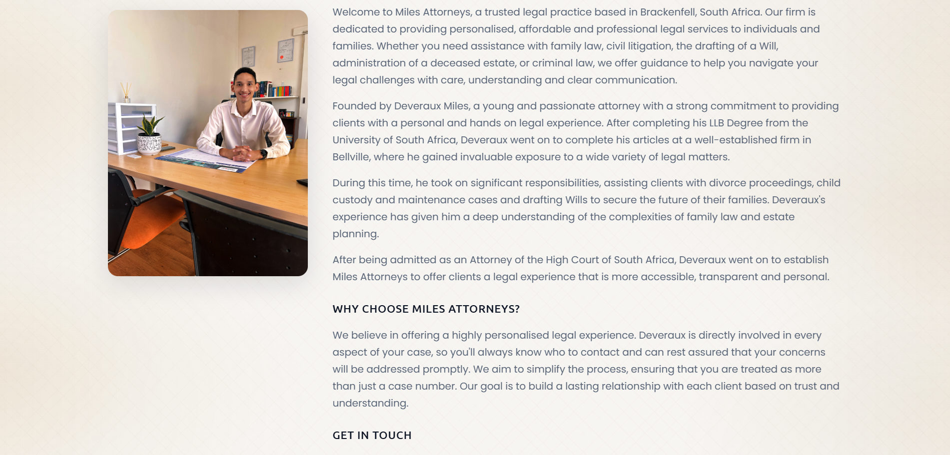Miles Attorneys — About the firm
